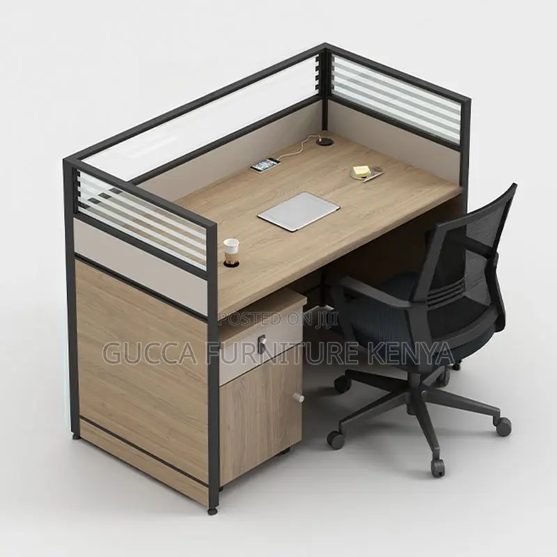 Workstations:1-Seater Workstation Manufactured Wood Top