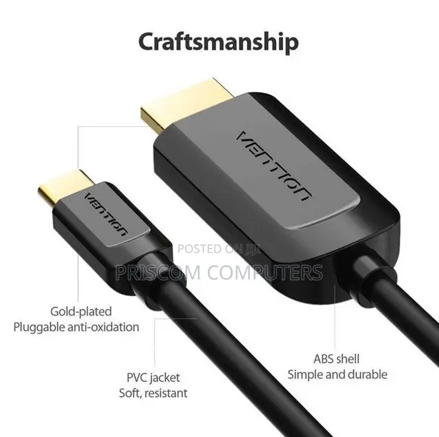 Vention Type-C to Hdmi Cable 2m Black