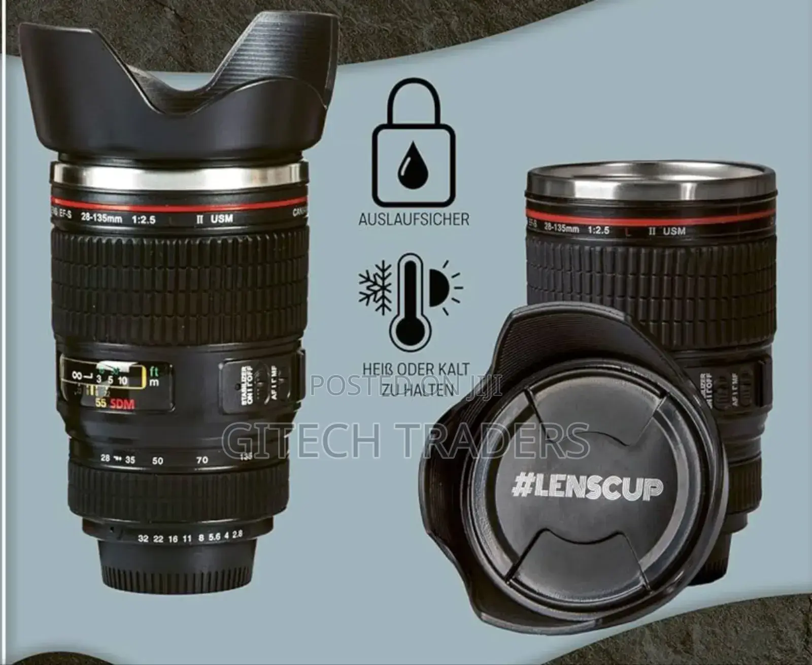 400ml Camera Lens Thermocup