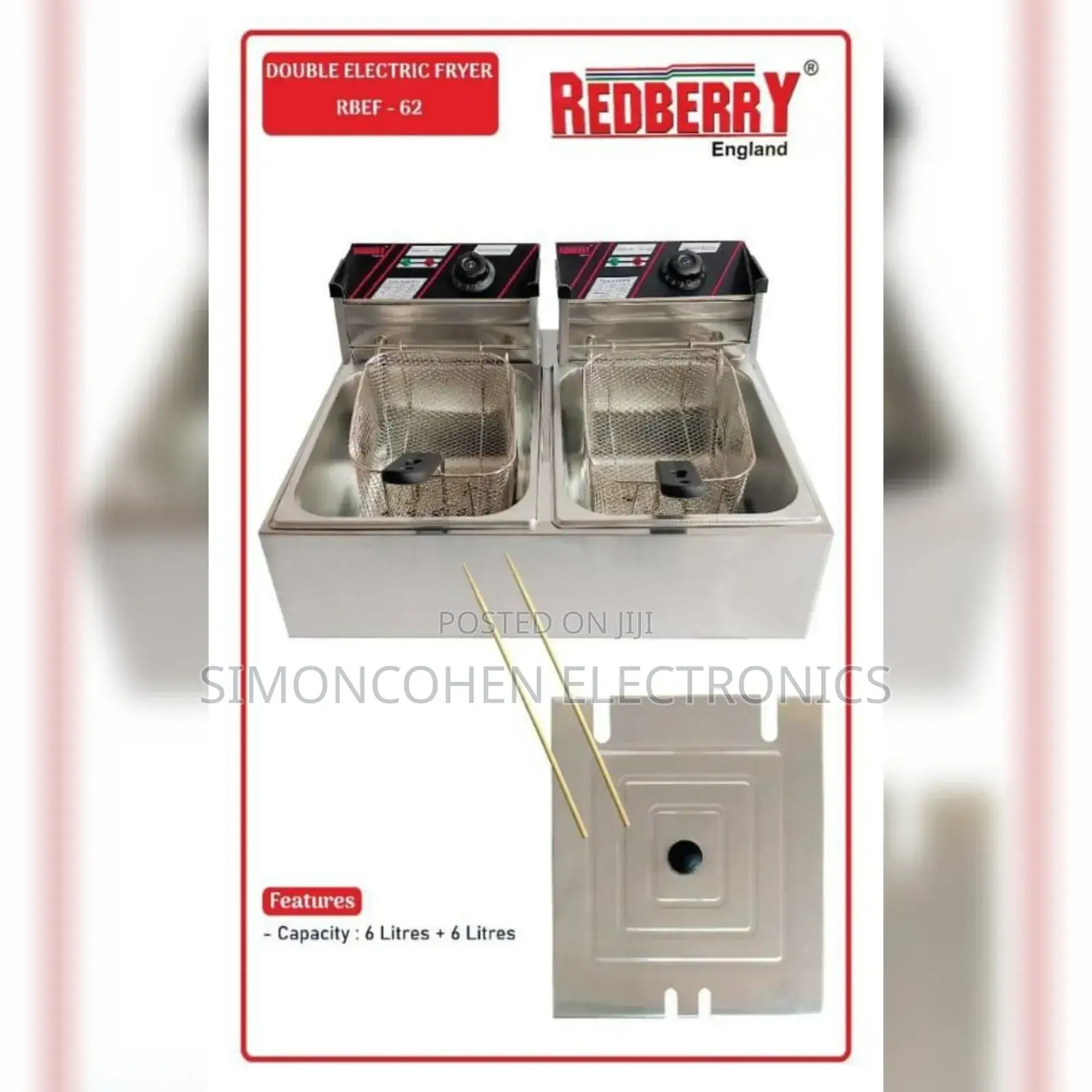 Redberry 6+6 Double Deep Fryer N