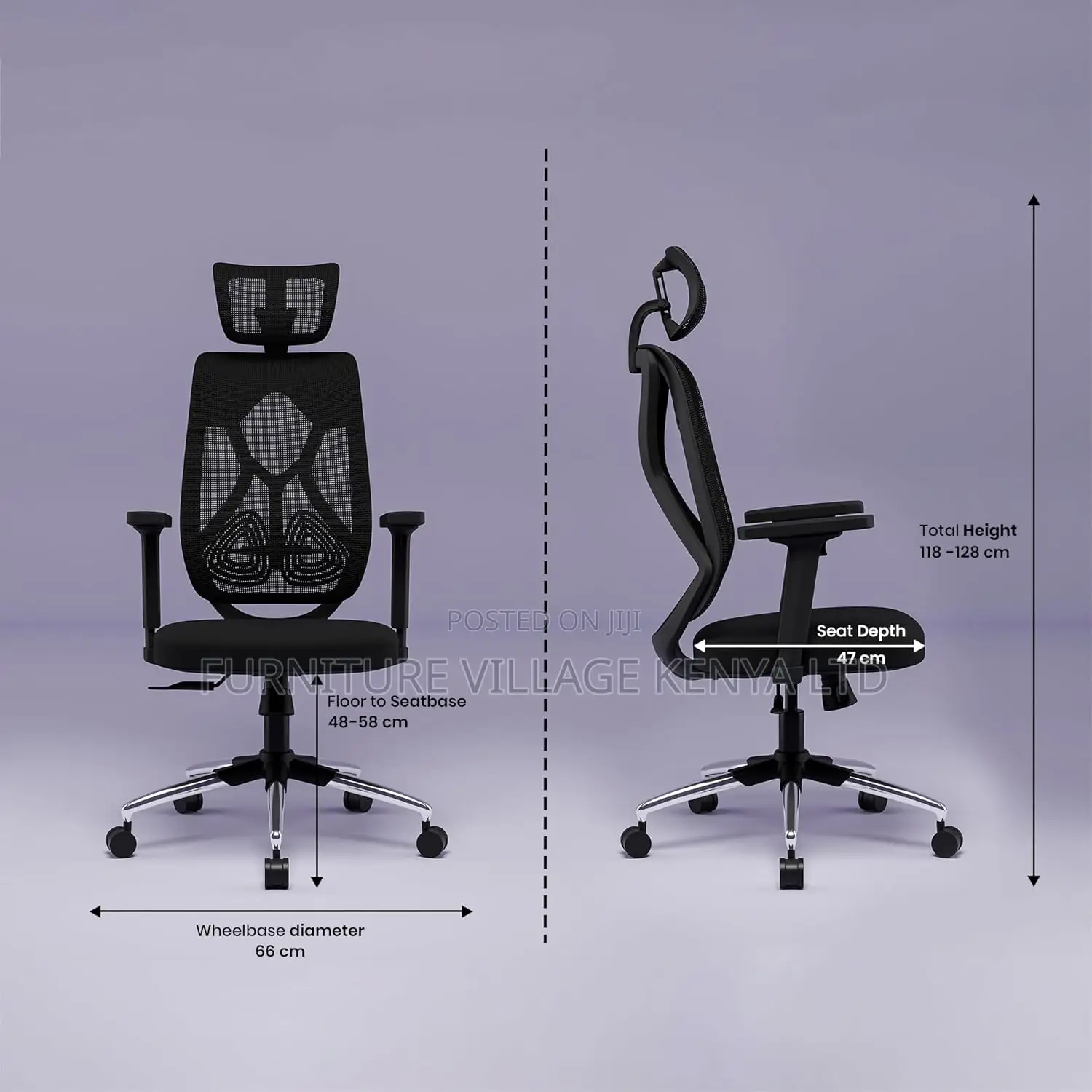 Orthopedic Office Seat; High-Back Ergonomic Chair