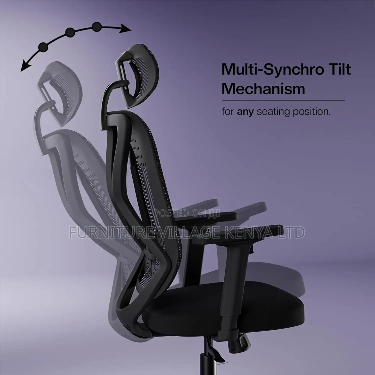 Orthopedic Office Seat; High-Back Ergonomic Chair