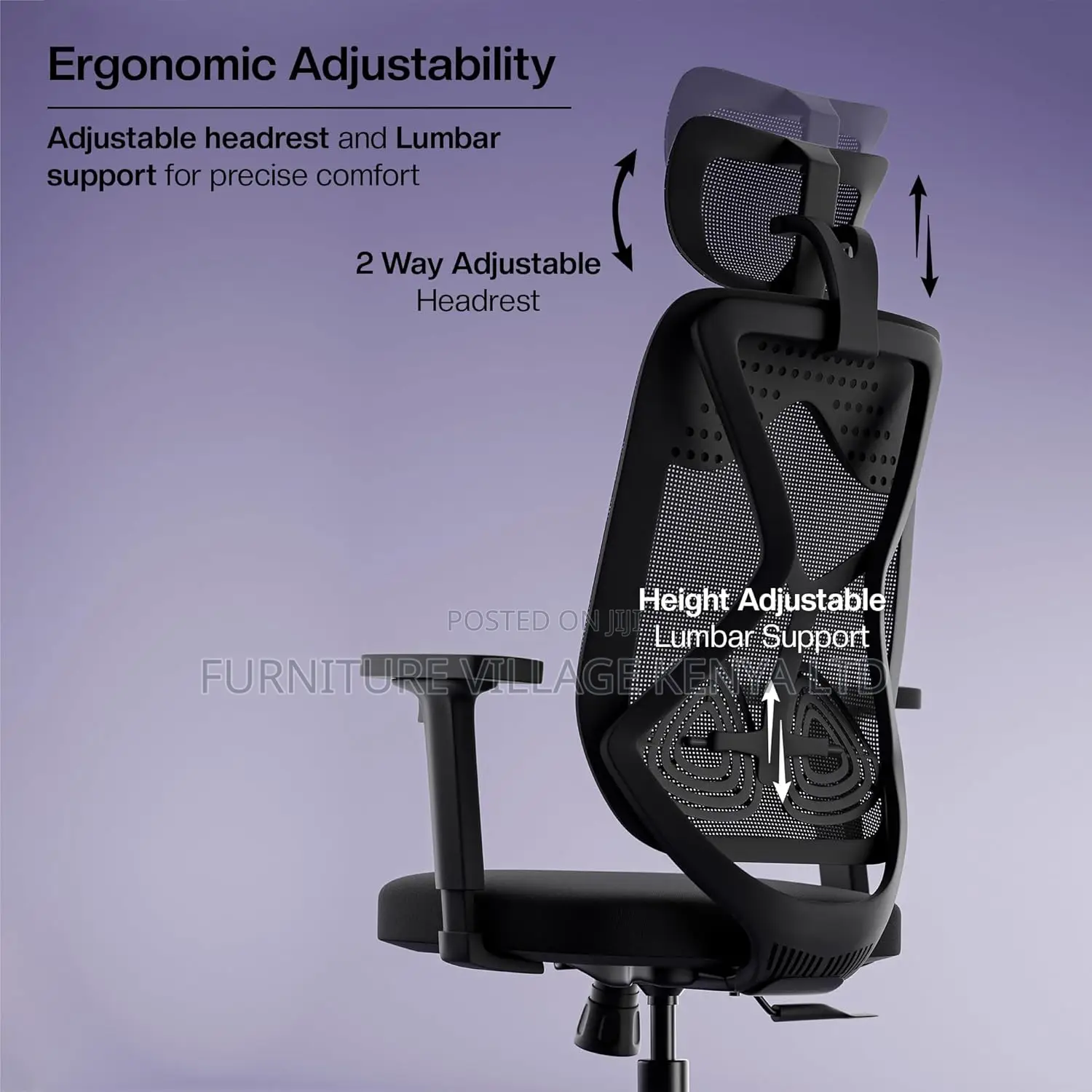 Orthopedic Office Seat; High-Back Ergonomic Chair
