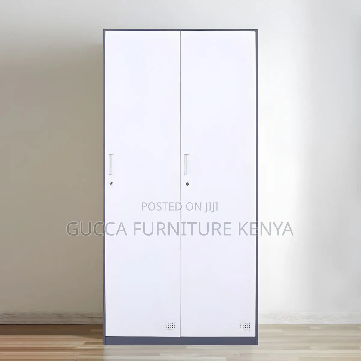 Cabinets:2-Door Metal Hinged Wardrobe Cabinet Office Home