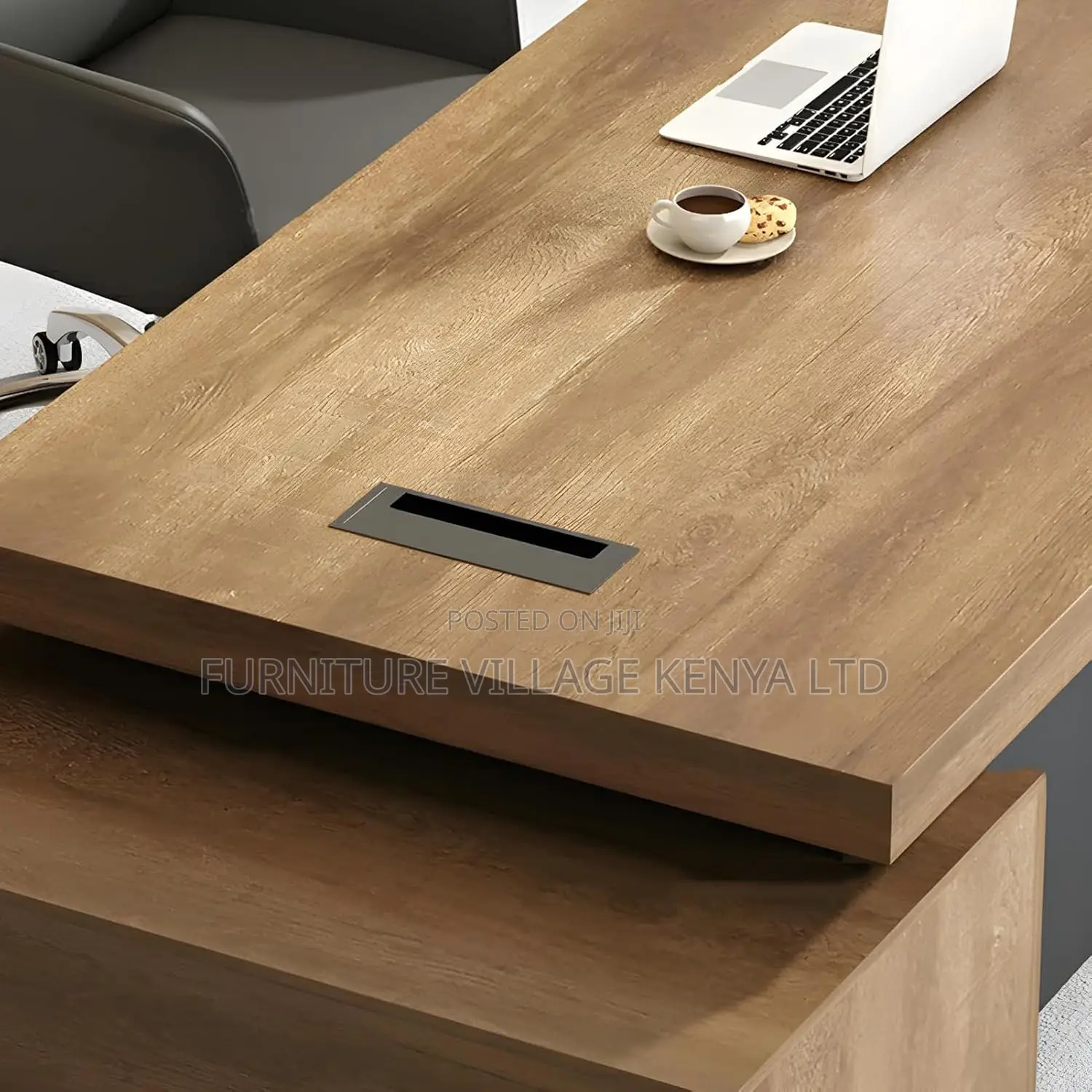 2000mm Office Table; Large Executive Desk With File Cabinet