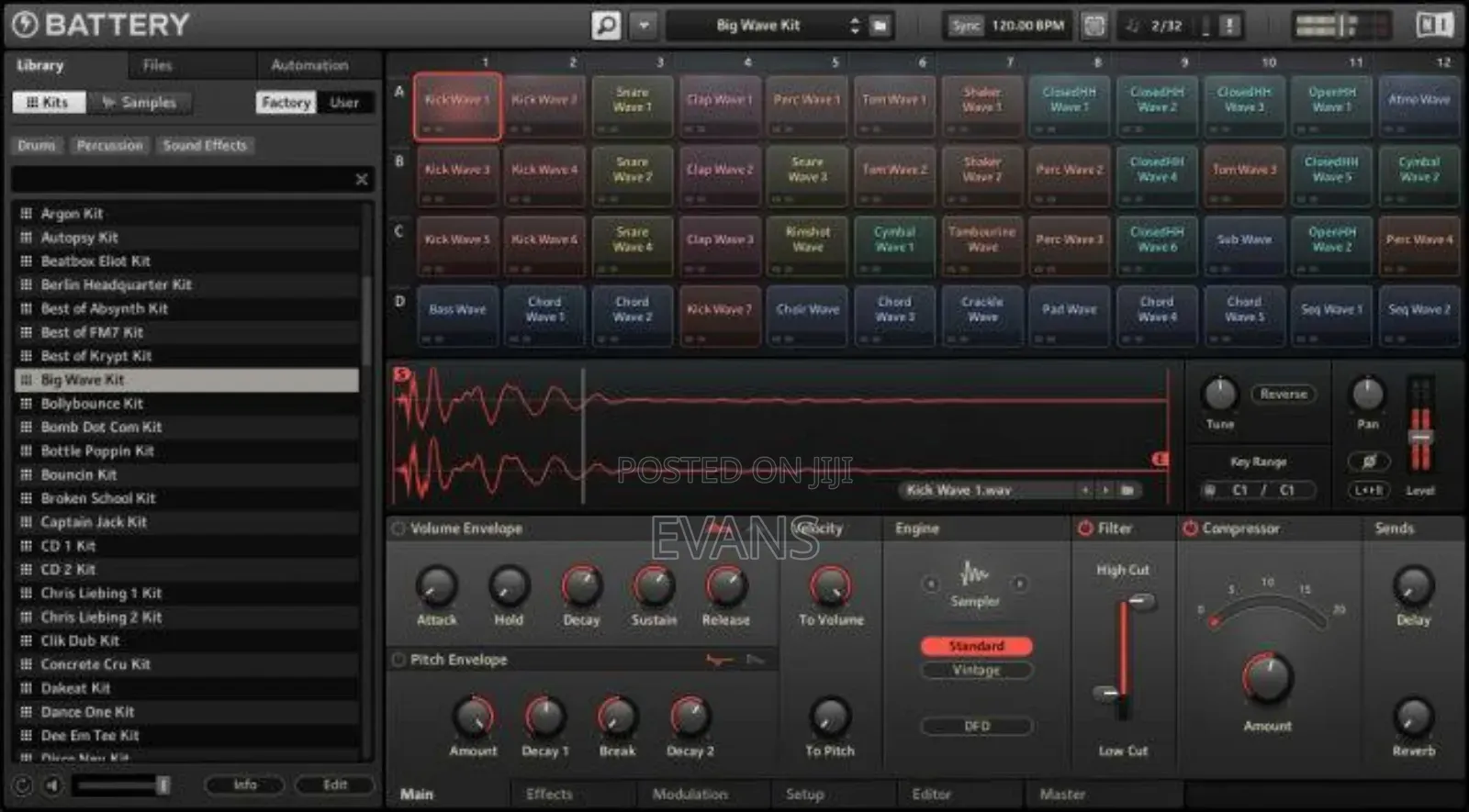 Battery 4 Drums Plug In