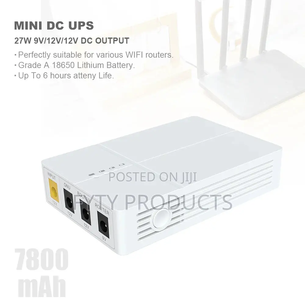 Dc Ups 12v2a/9v1a for Onu/Router 7800mah Lithium Battery
