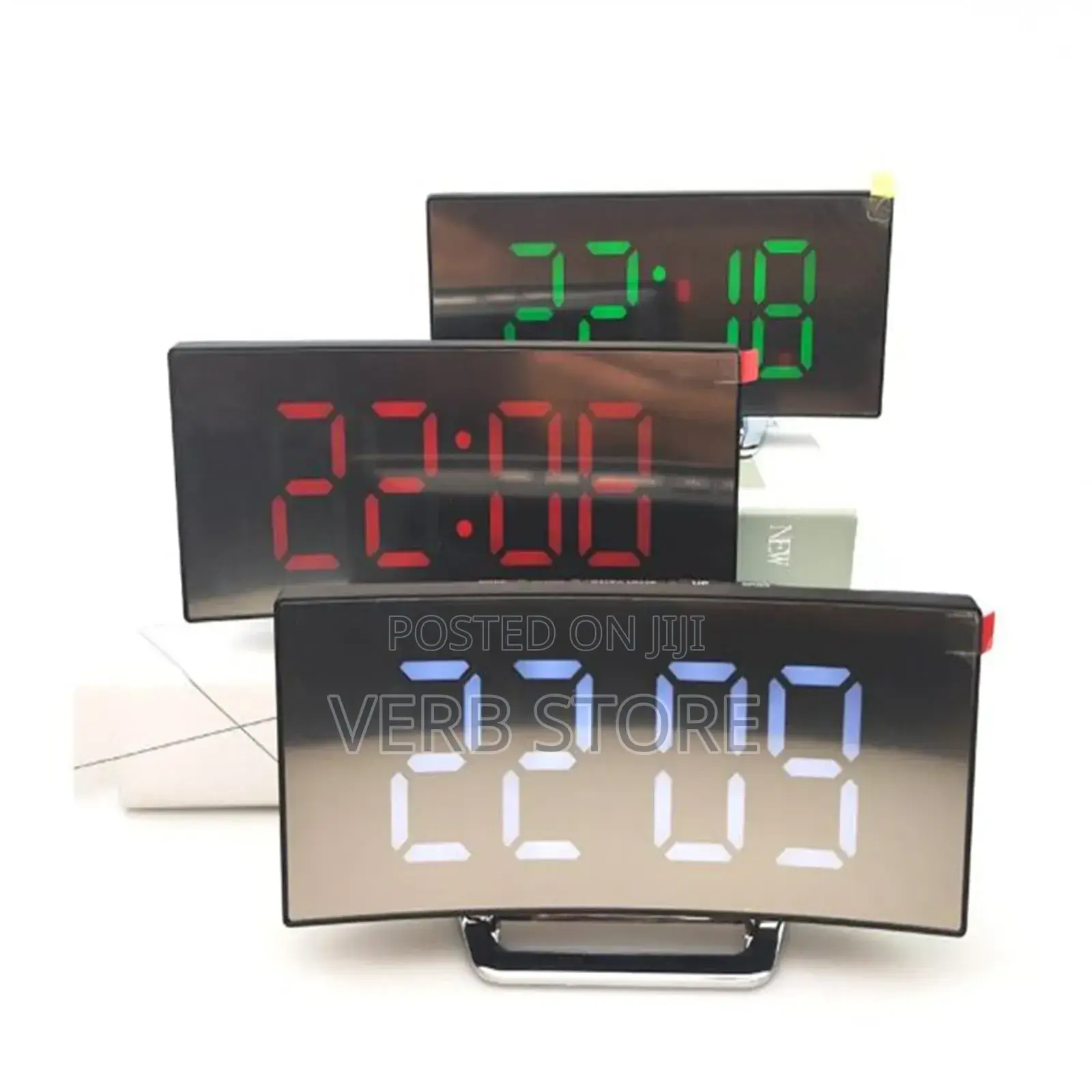 Digital Alarm Clock Bedside, Led Clock With 7" Curved Screen