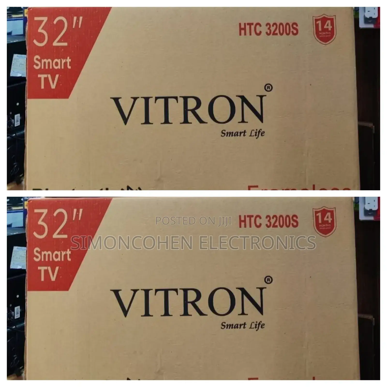 Vitron 32 Inches Smart Android Tv With Bluetooth, Frameless