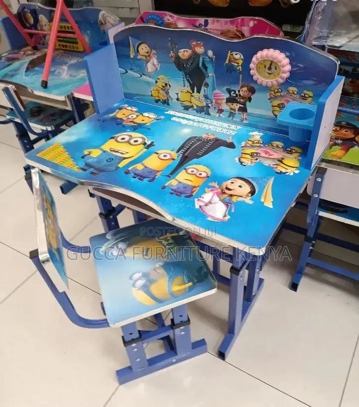 Kids Furniture:Steel Rectangular Baby Study Table Chair Set