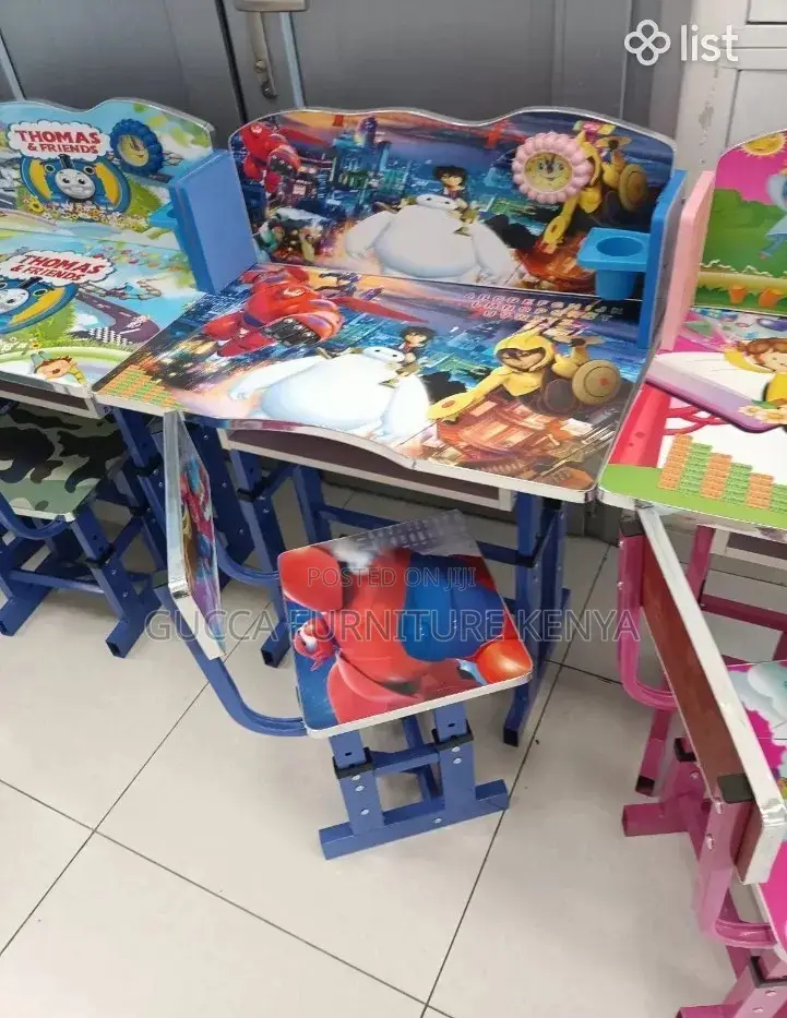 Kids Furniture:Steel Rectangular Baby Study Table Chair Set