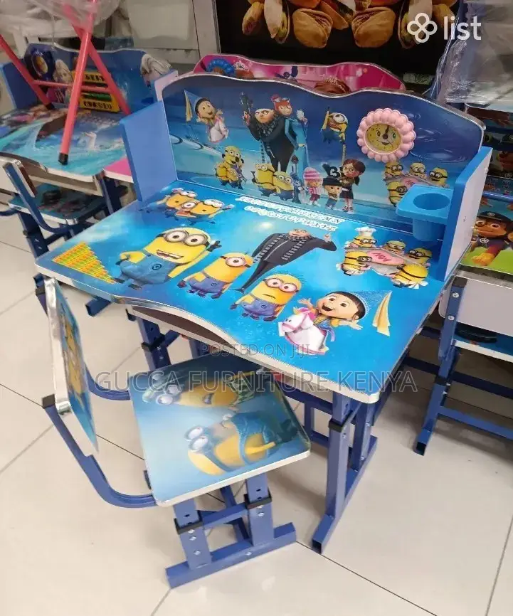 Kids Furniture:Steel Rectangular Baby Study Table Chair Set