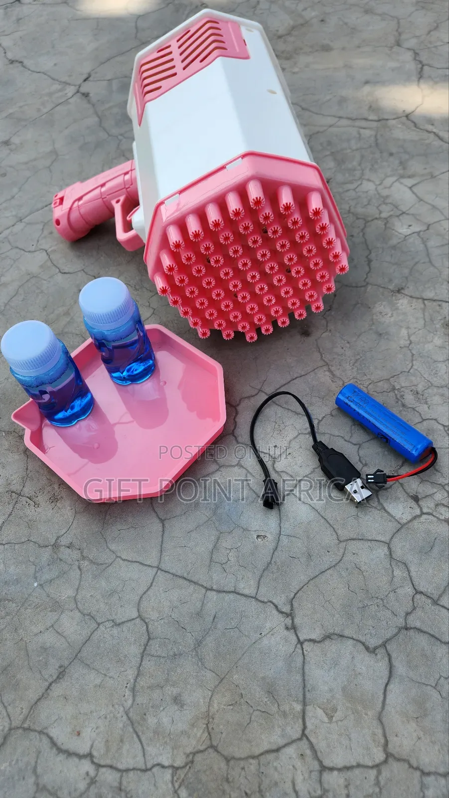 69 Holes Recharge Bazooka Bubble Gun for Kids