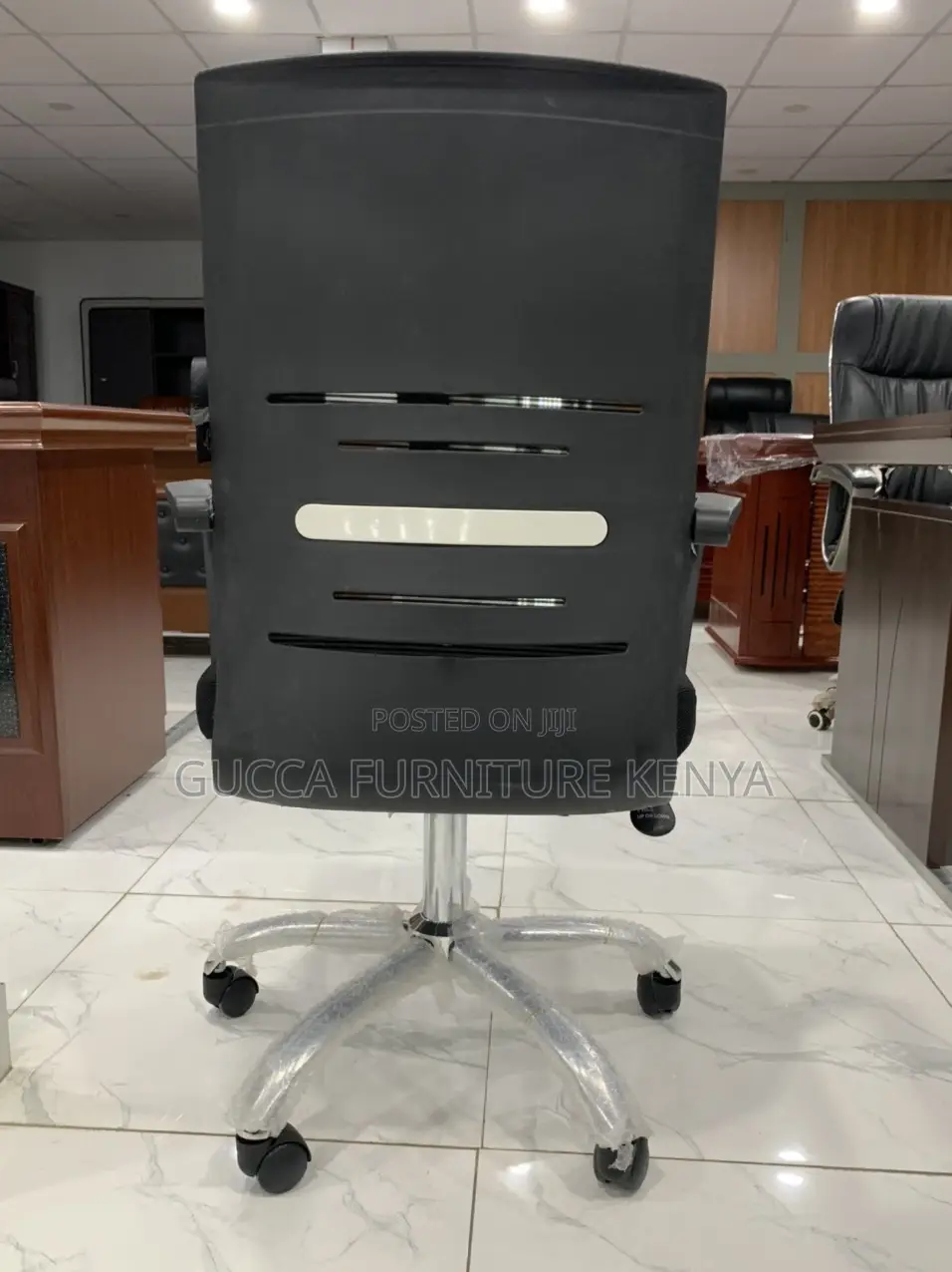 Office Chairs: Mid Back Office Mesh Chair Solid Back Rest