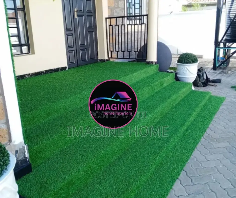 Stairs Artificial Green Grass Carpet Decoration