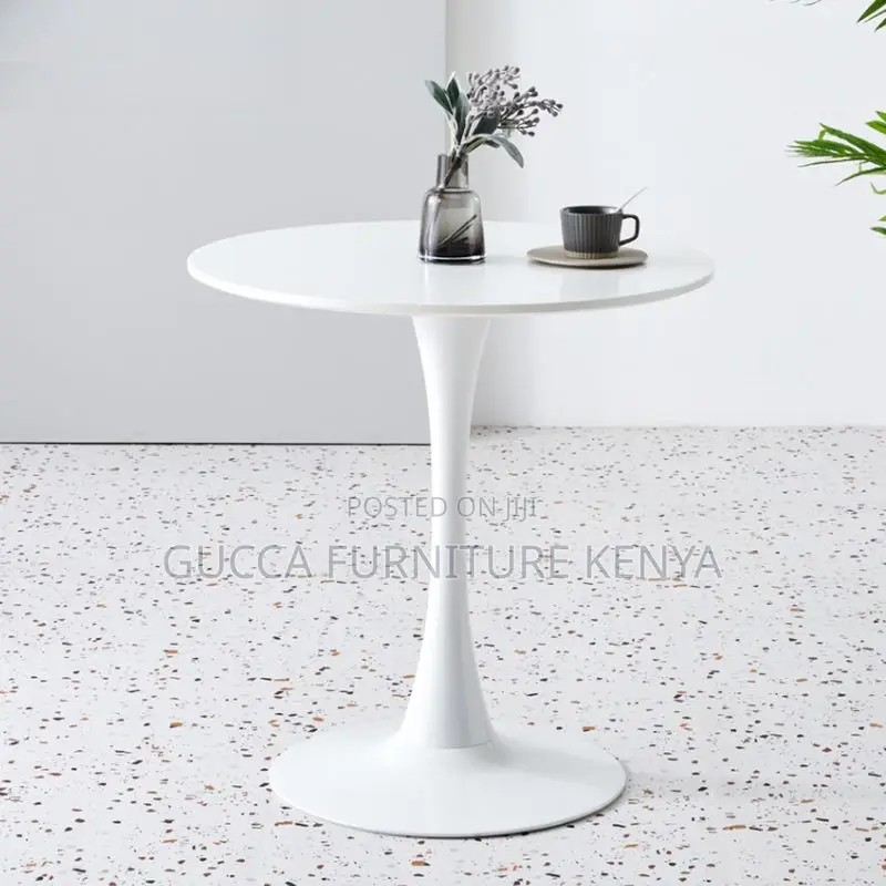 Dining Tables: Office Home Rounded Dining Table-White