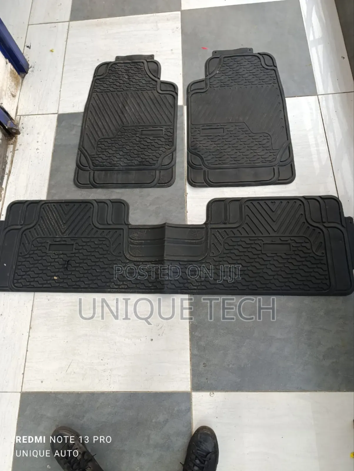 3 Piece Conjoined Rubber Mats, Anti-Slip Waterproof