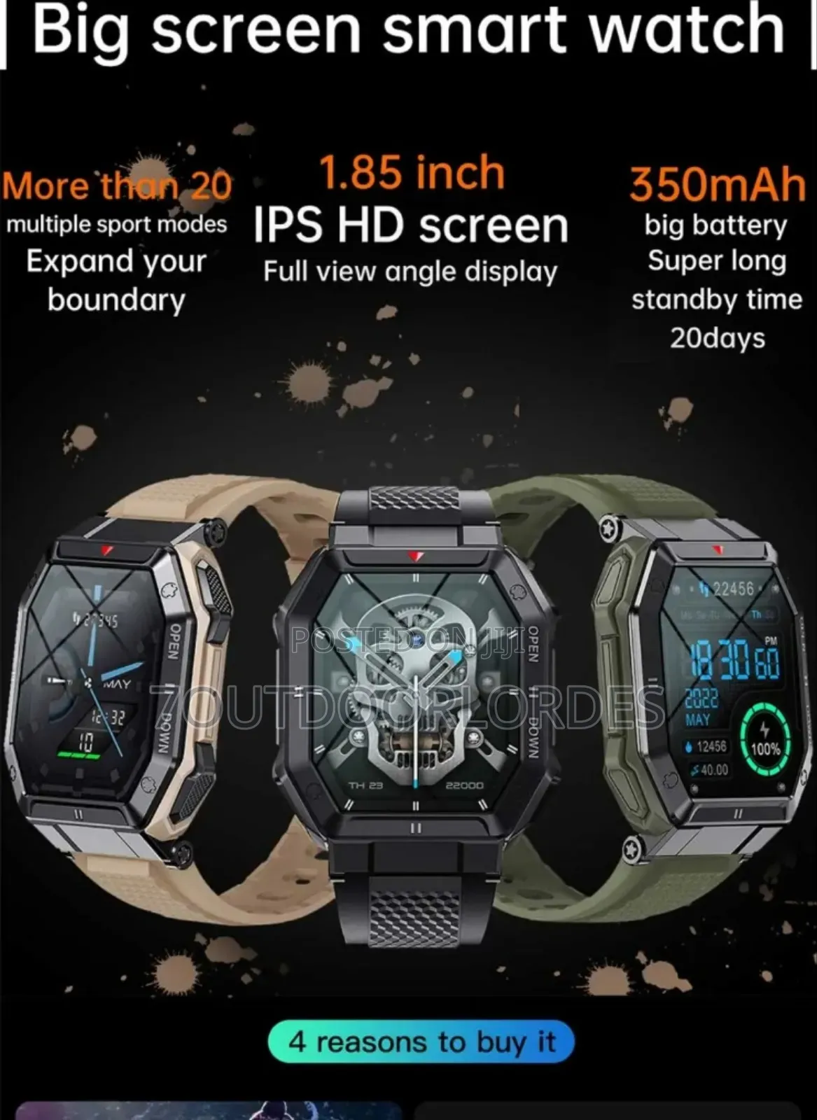 Tactical Outdoor Smart Sport Watch
