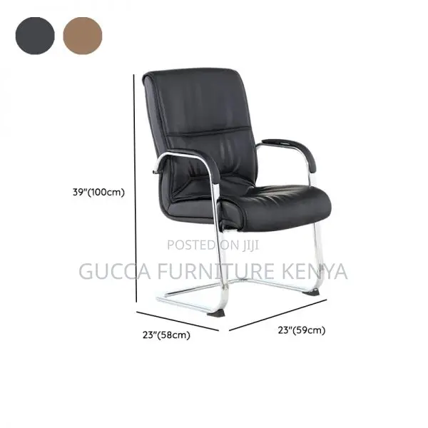 Office Chairs:Simplistic Style Leather Highback Office Chair