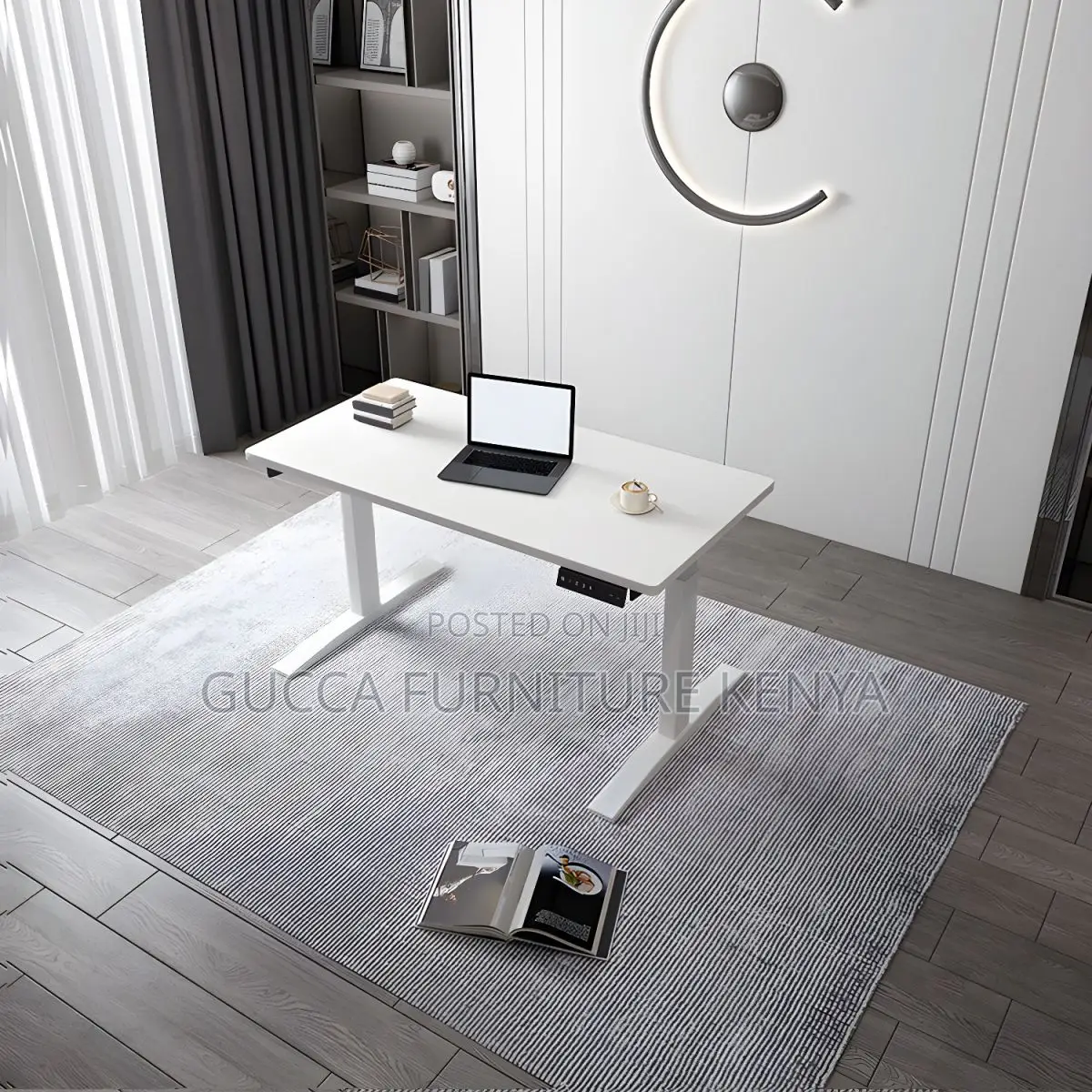 Office Chairs: Electric Rectangular Surface and T-Base Desk