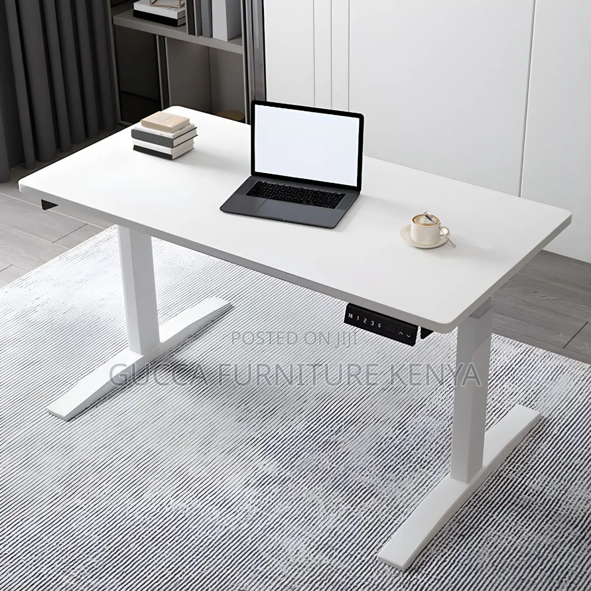 Office Chairs: Electric Rectangular Surface and T-Base Desk