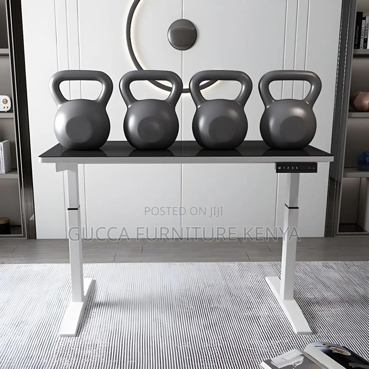 Office Chairs: Electric Rectangular Surface and T-Base Desk