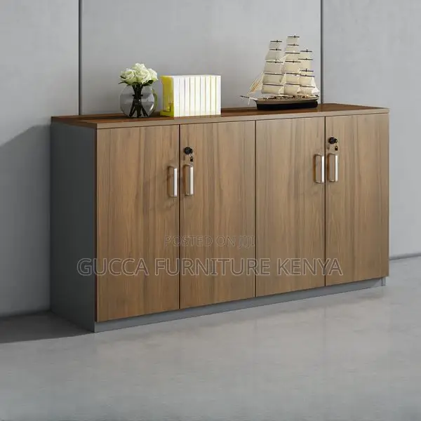 Cabinets:Wooden Lateral 3-Wide Pedestal Office Cabinet
