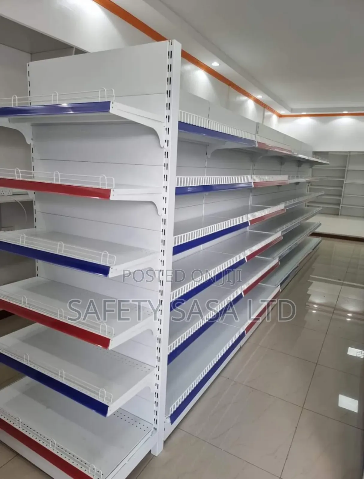 Single Sidedshelf Supermarket Shelves / Retail Light Load Shelves