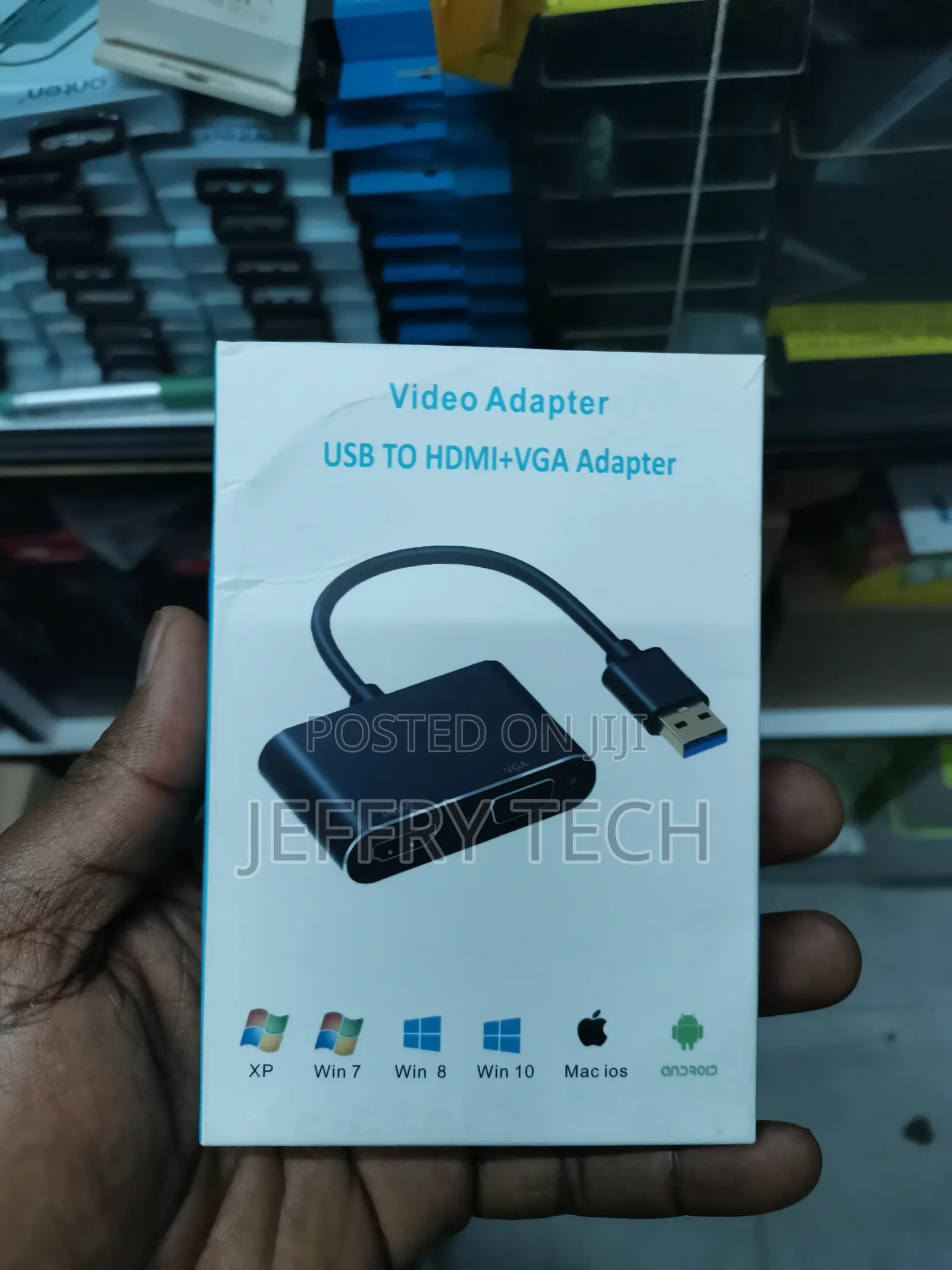 2 in 1 Usb 3.0 to Hdmi Vga Adapter 1080p, Built-in Driver, S