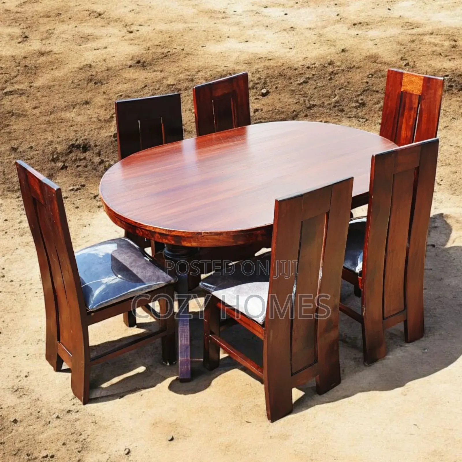 Dining Table a Walnut Brown Neat 6 Seater Dining Table
