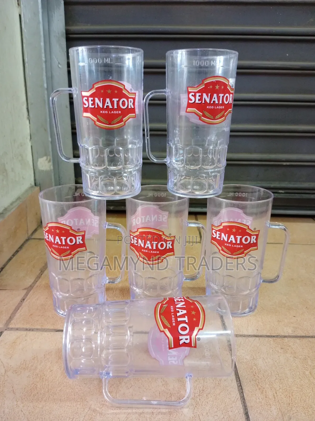 6pc Keg Beer Mug Capacity 1000ml/Acrylic Keg Mug 1.0litre