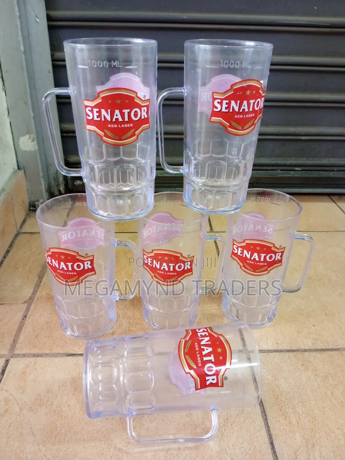 6pc Keg Beer Mug Capacity 1000ml/Acrylic Keg Mug 1.0litre