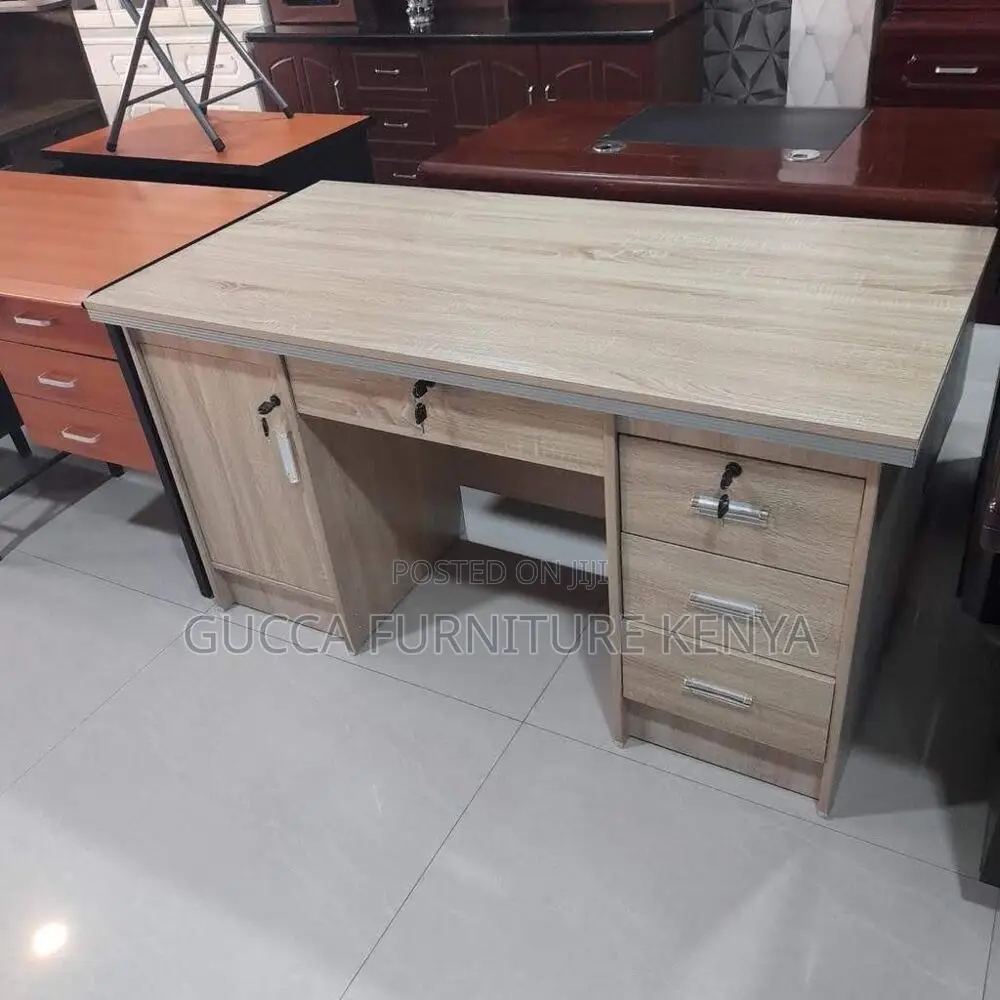 Clerical Desking:140cm Simple Natural Wood Home Office Desk