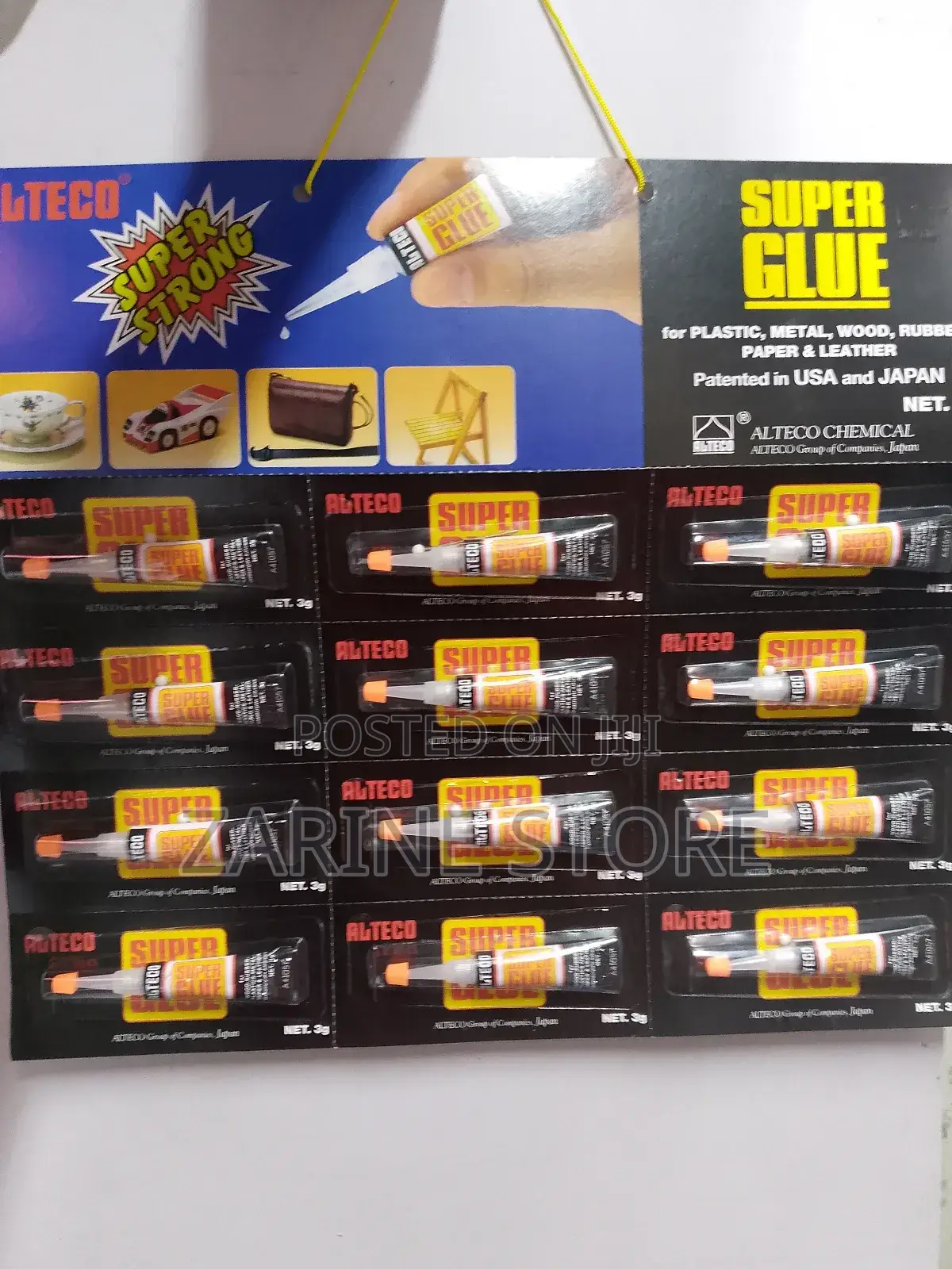 Alteco Super Glue for Plastic Wood 12 Pieces