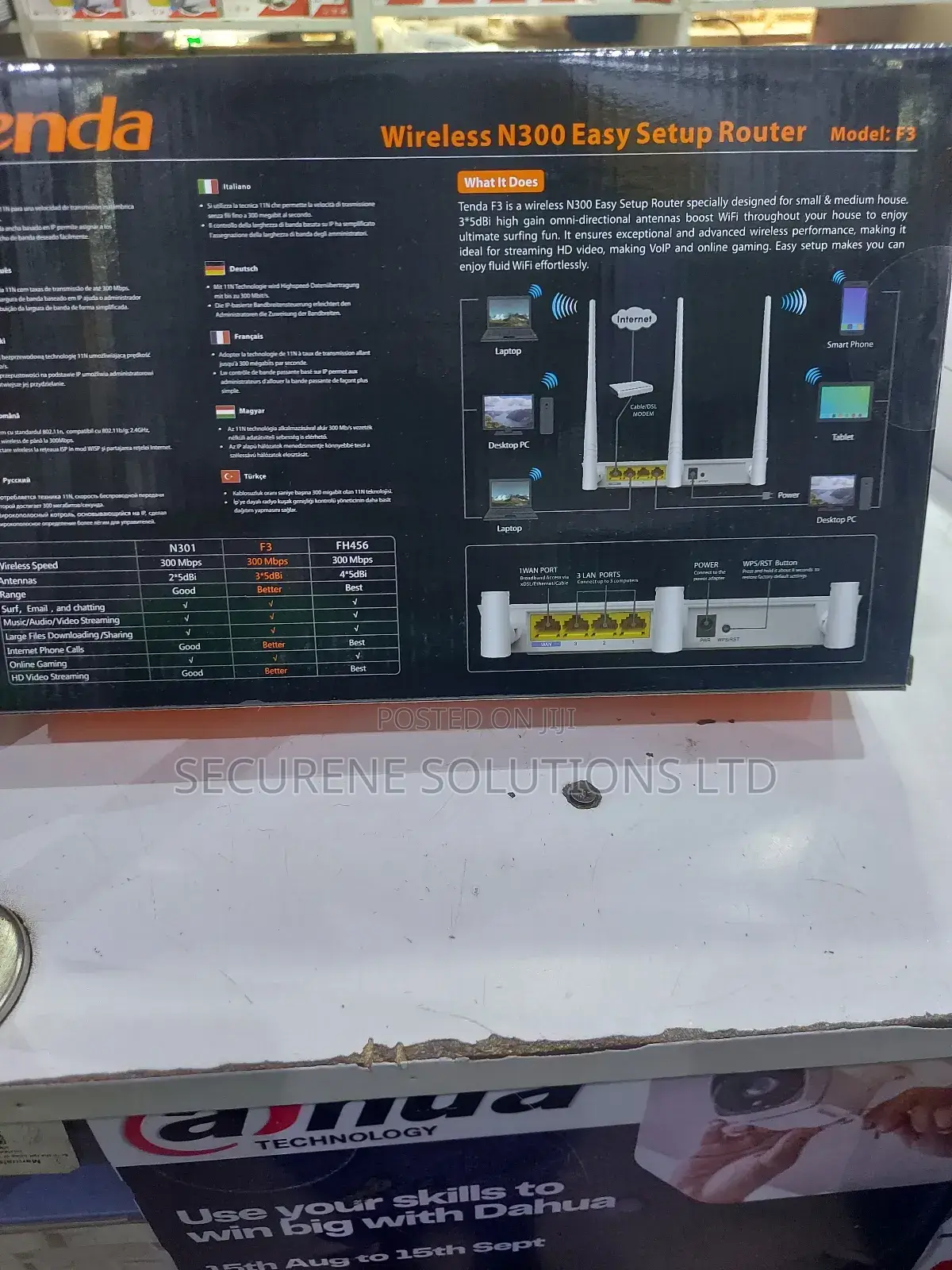 Tenda F3,Wireless N300 Easy Setup Router