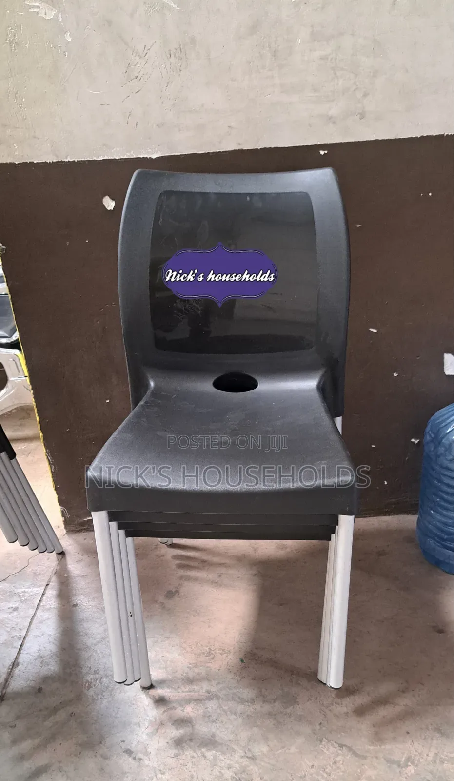 Black Plastic Chairs, Plastic Chairs With Metal Silver Legs