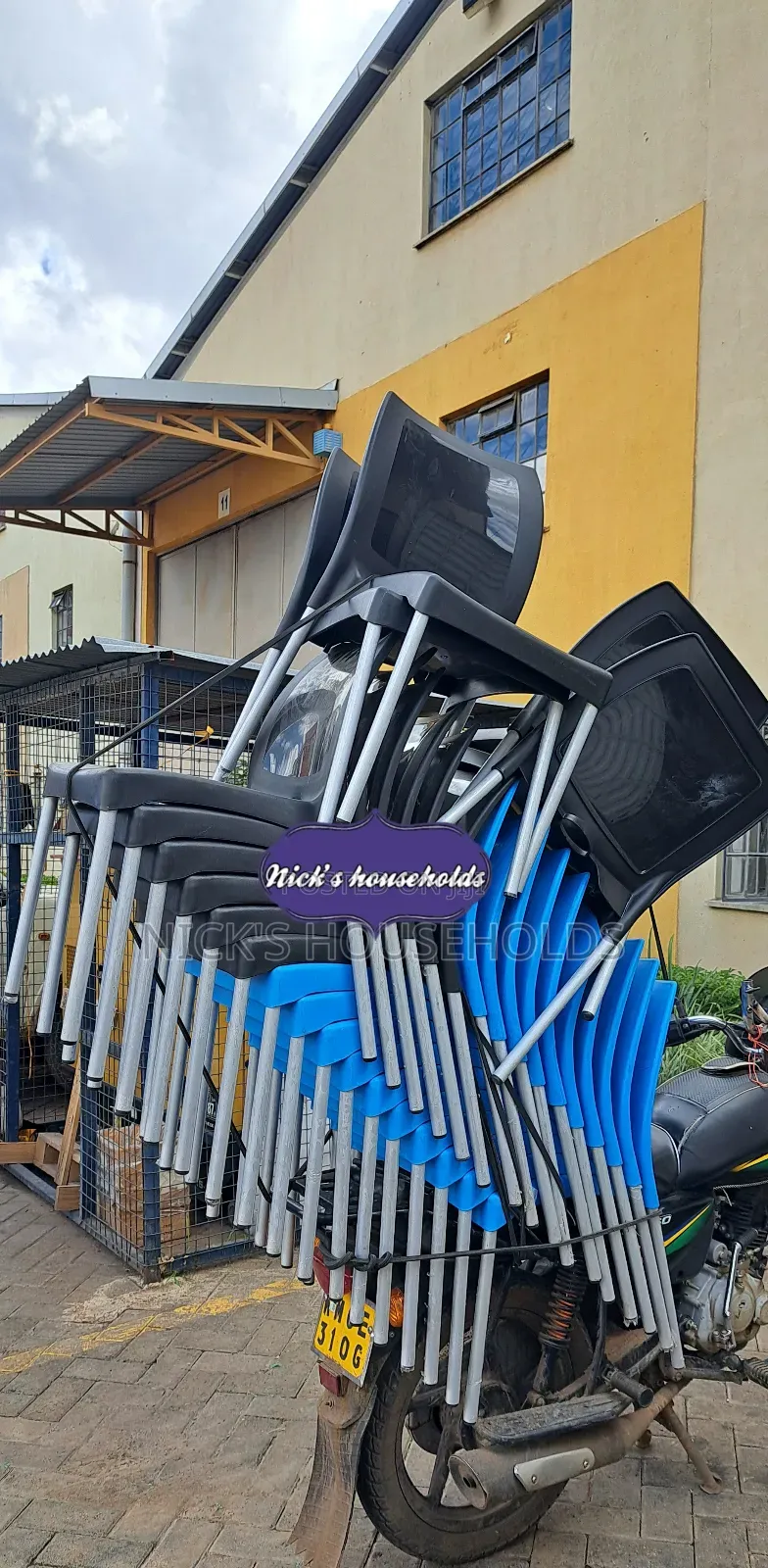 Bulky Plastic Chairs With Metal Tubing Legs on Offer!