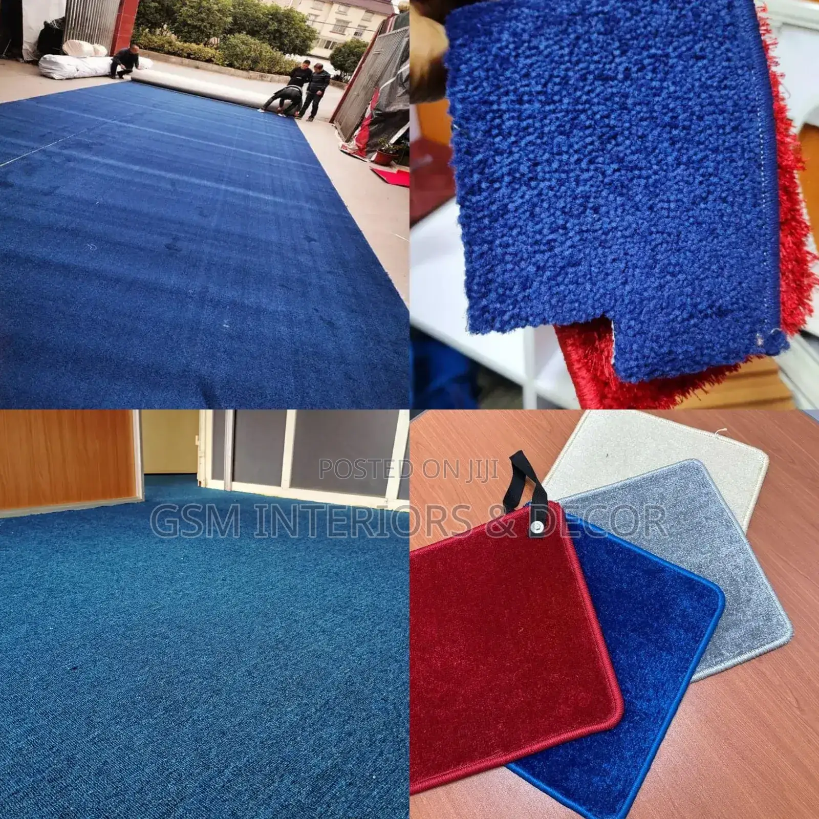 Wall to Wall Office Carpets Blue Wool