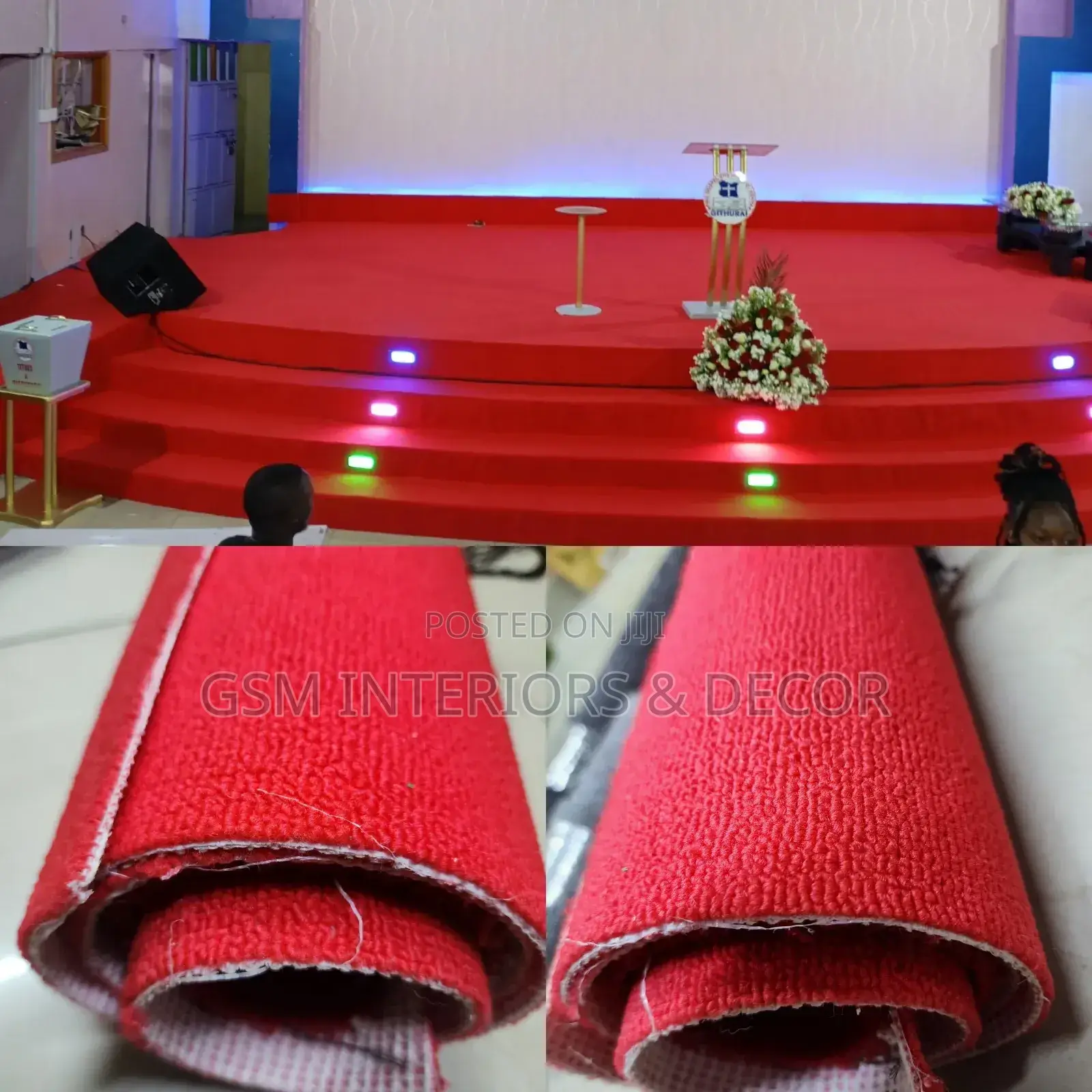 Church Red Carpets 4mm Density