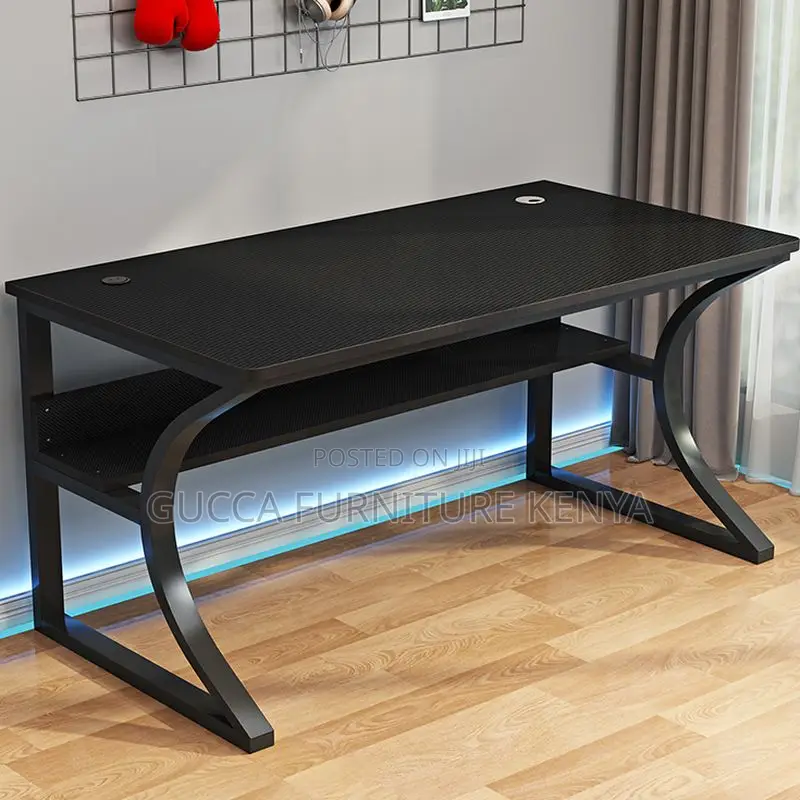 Clerical Desking: Black Steel Frame Clerical Work Desk
