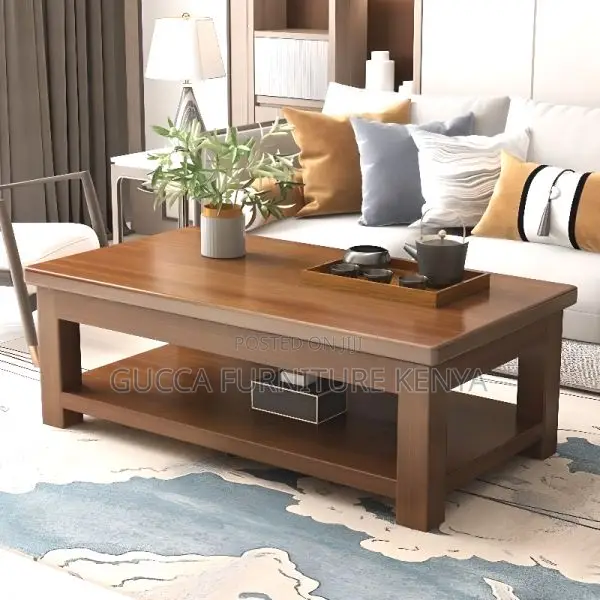 Coffee Tables: Office Rectangular Lumber Side Coffee Table
