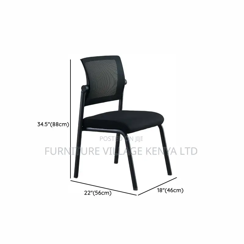 Office Seats; T Midnight Black Upholstered Side Chair
