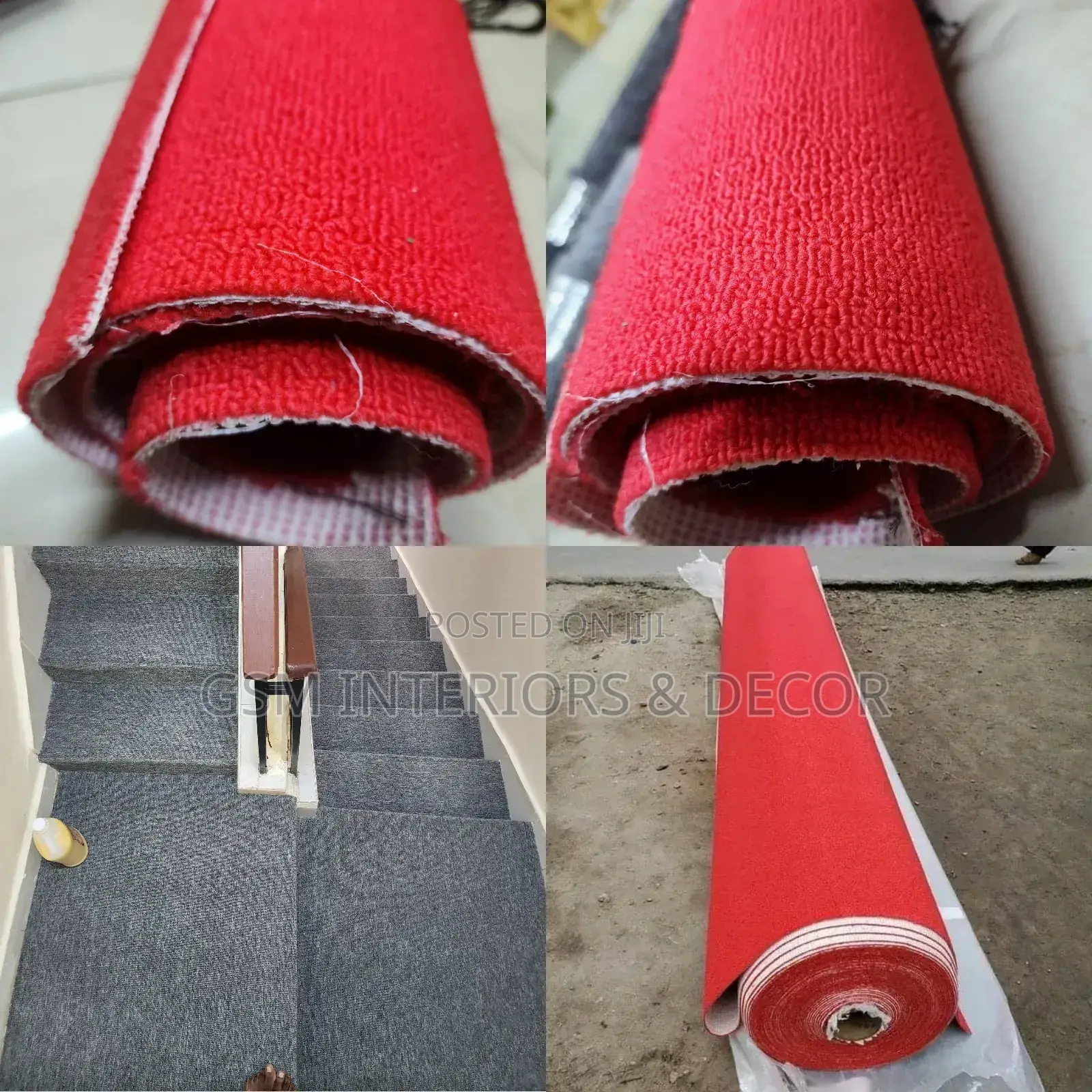 Wall to Wall Office Carpets Grey and Red Silver
