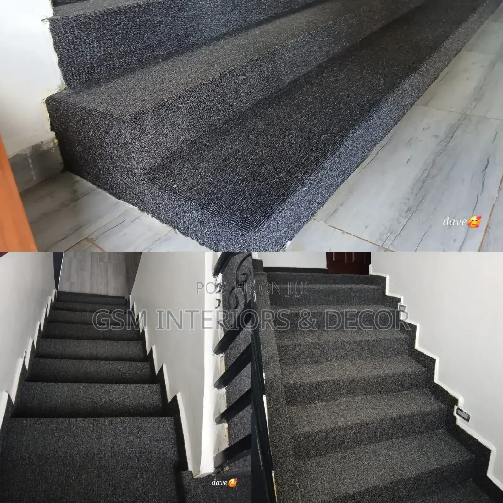 Dark Grey Wall to Wall Carpets and Stairs Carpets