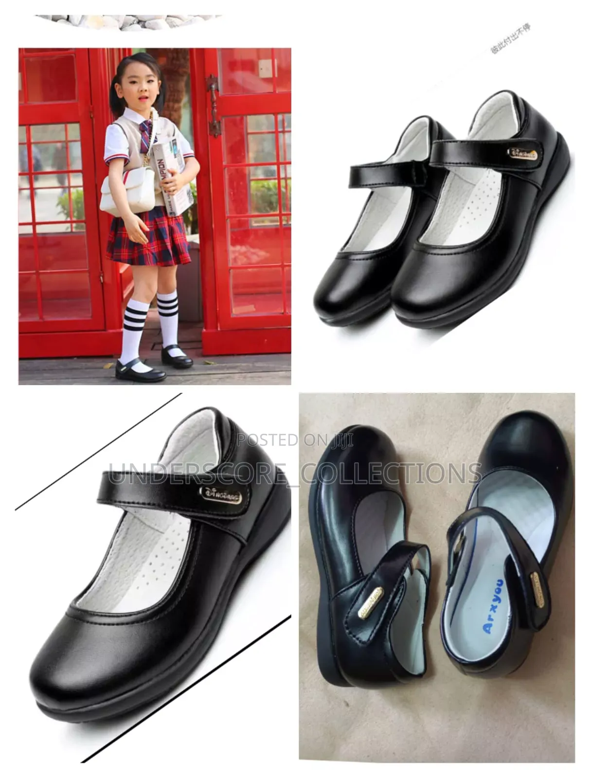 *Girls High Quality Leather School Shoes