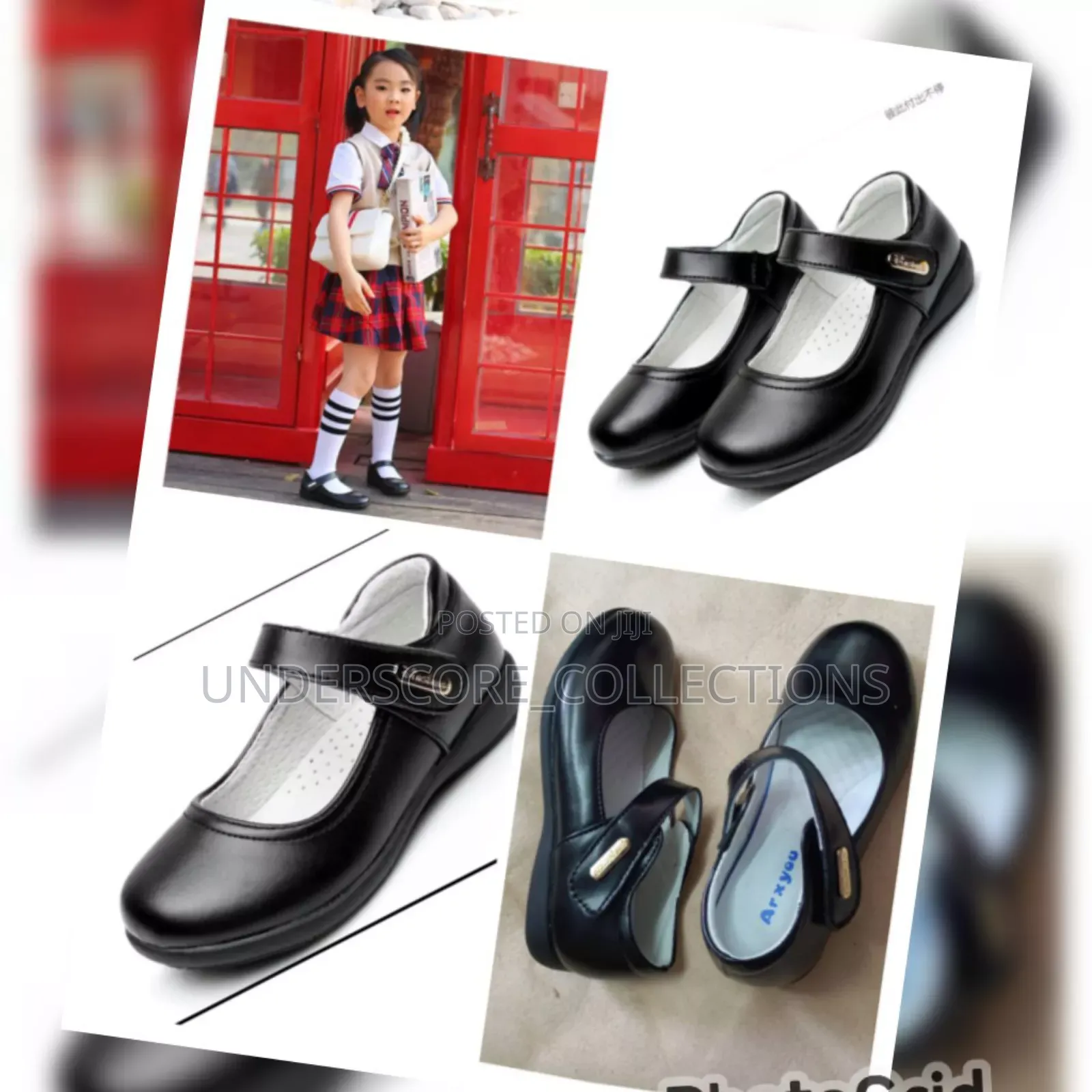 *Girls High Quality Leather School Shoes