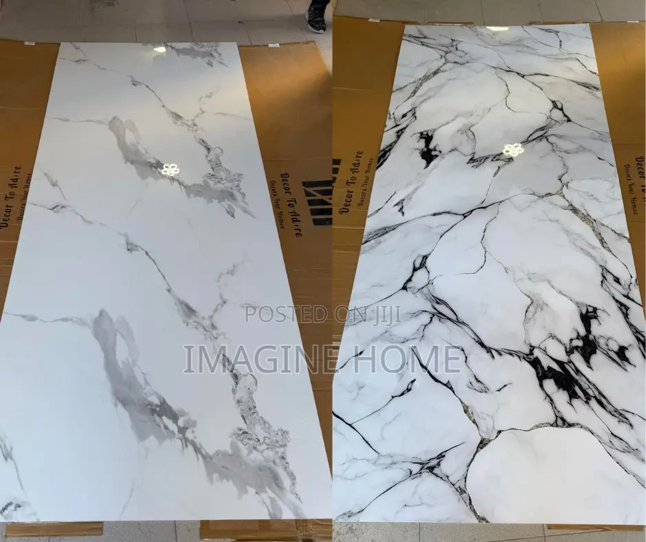 White Shade Glossy Uv Marble Sheets