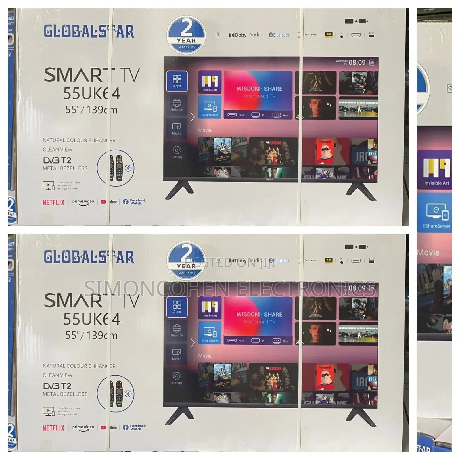 55 Inches Globalstar Smart Android Uhd Digital Tv
