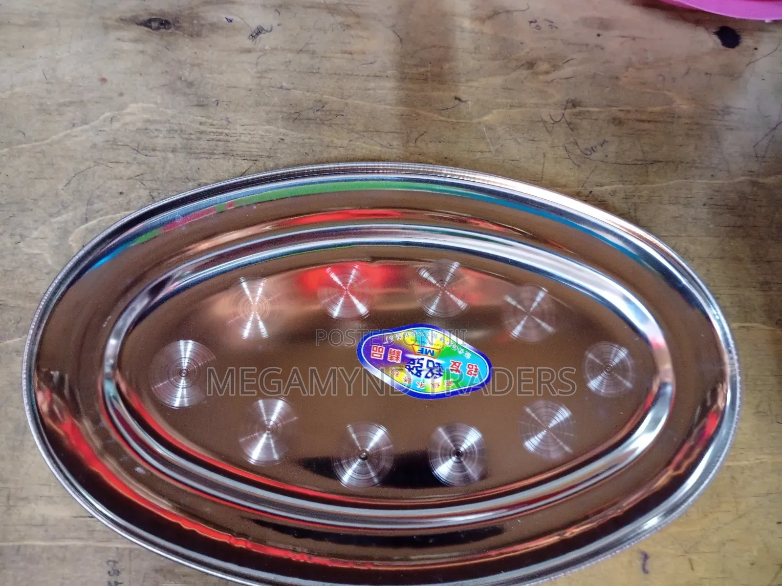 Chips Plates 6pc/Stainless Steel Oval Plates/6pc Hotel Plate