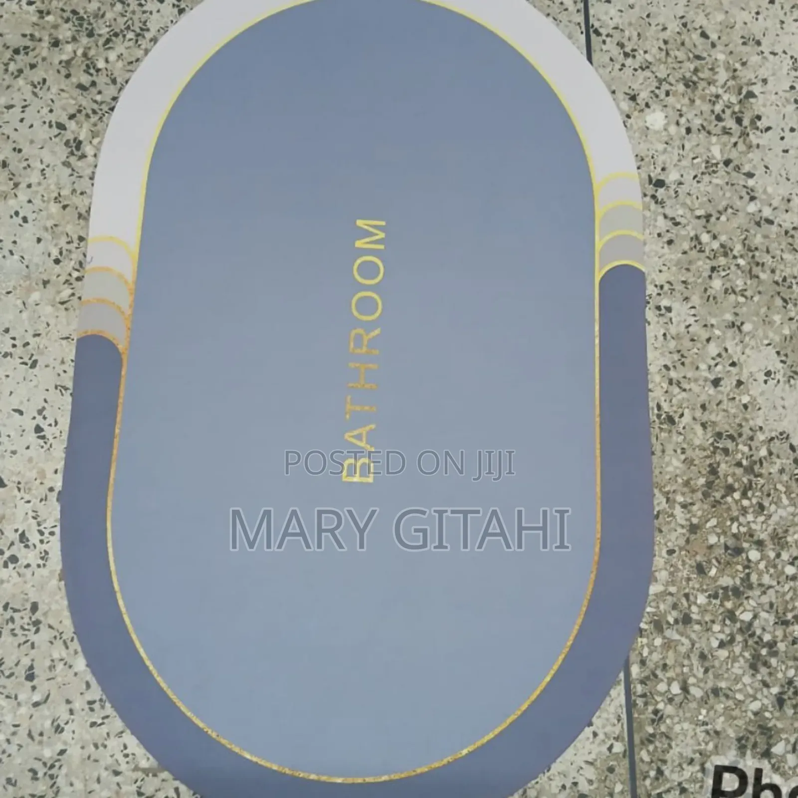 Big Size Oval 48*78cm Bathroom/ Door Mats With Rubber
